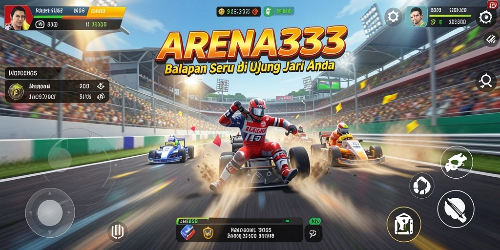 Gameplay seru balapan mobil di ARENA333.