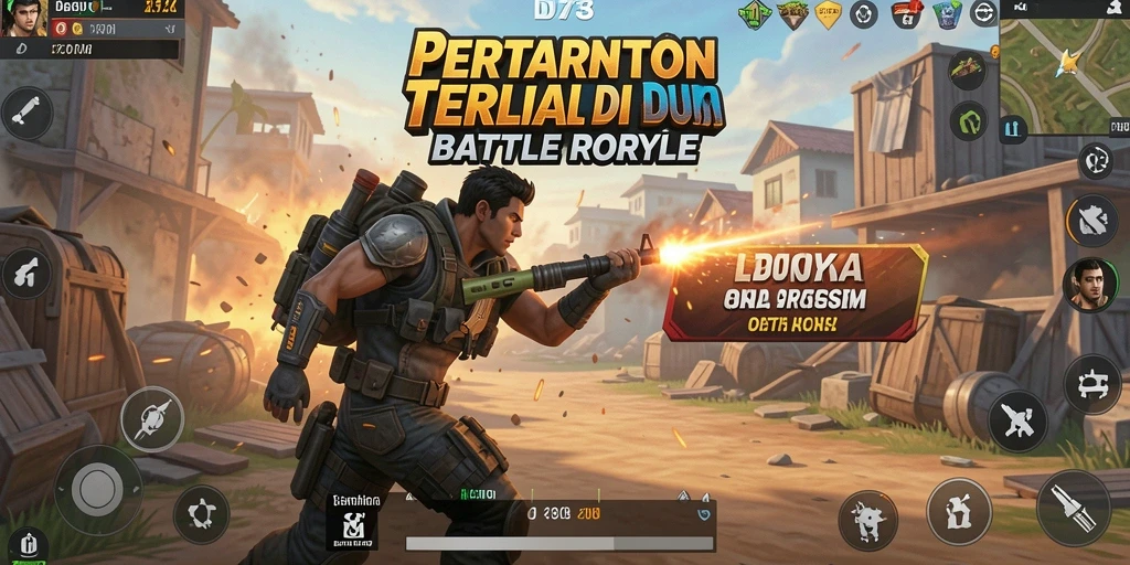 Gameplay D73 yang menegangkan dalam pertempuran Battle Royale.