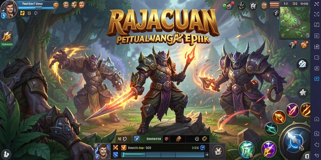 Screenshot utama RAJACUAN menunjukkan aksi pertarungan yang mendebarkan di dunia MMORPG.