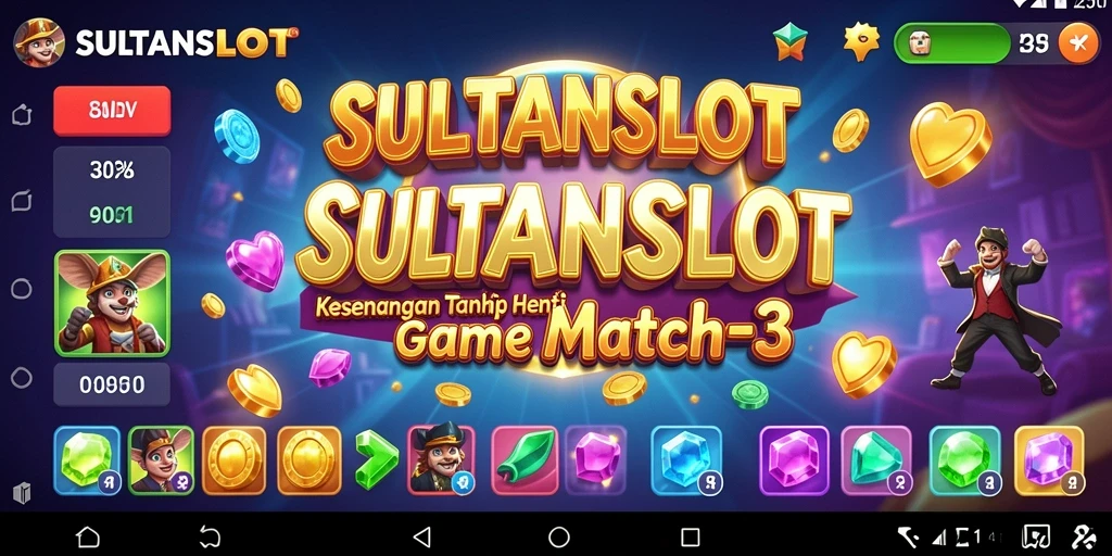 Tangkapan layar SULTANSLOT menampilkan gameplay seru dengan kombinasi warna-warna cerah.