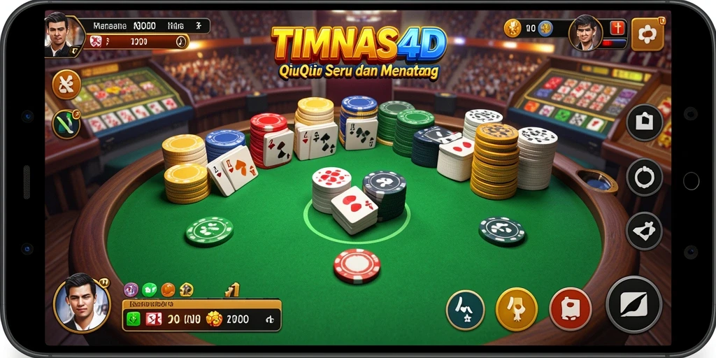 Tampilan utama gameplay QiuQiu di TIMNAS4D yang menegangkan.